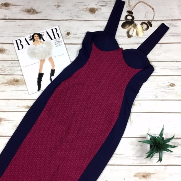 House of Holland Bodycon Color Block Bustier Dress - Picture 3 of 8